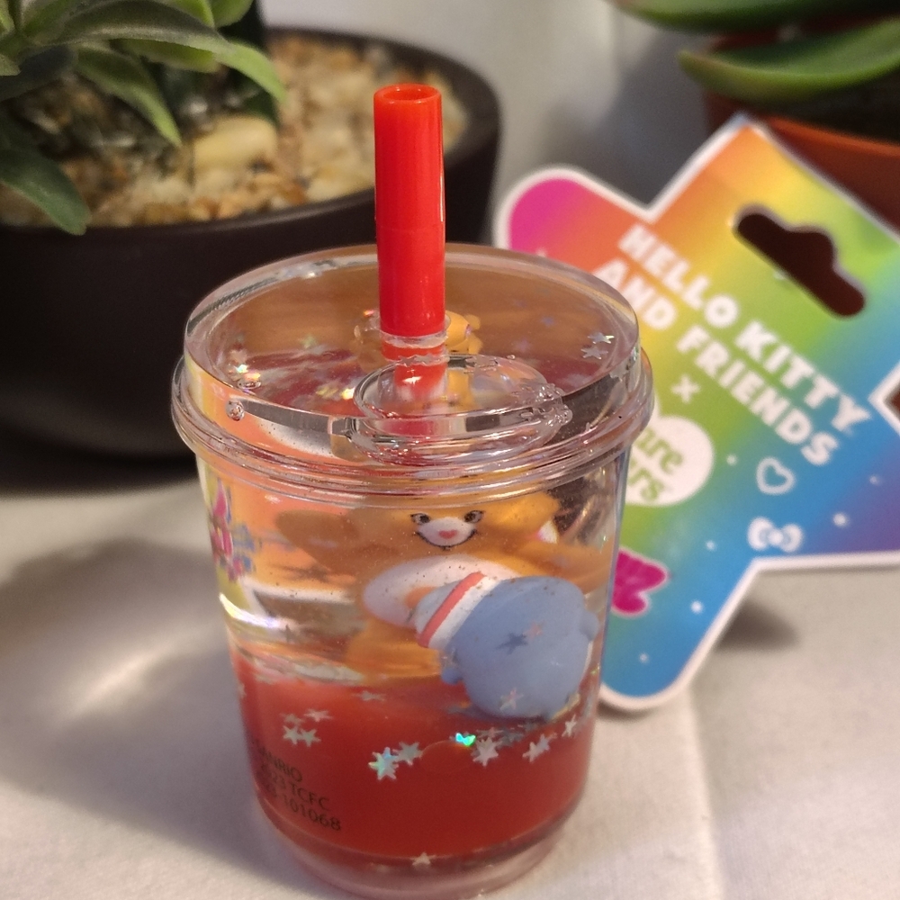 Hello Kitty And Friends X Care bears Tsunameez Boba Liquid Keychain